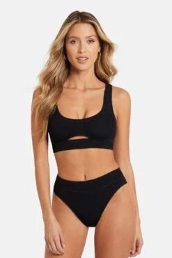 Bond-eyeBond-Eye Sasha Crop Swim - Black