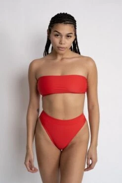 The Saltwater CollectiveClaire Bandeau Swim - Red