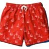 MilworksEasy Swim Trunk - Coral/Nautical Print -Bliss Dream Style Easy Swim Trunk Coral Nautical Print 20210409204621