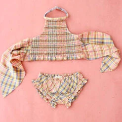 BonjourKids Bonjour Swim Set - Rainbow Check