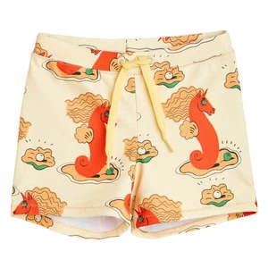 Mini RodiniKids Mini Rodini Child Unicorn Seahorse Swim Shorts - Orange 3 Mini RodiniKids Mini Rodini Child Unicorn Seahorse Swim Shorts - Orange