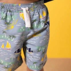 Petit BateauKids Petit Bateau Child Swim Shorts - Blue With Boat And Island Print -Bliss Dream Style Petit Bateau Child Swim Shorts Blue With Boat And Island Print 20230517223256 1