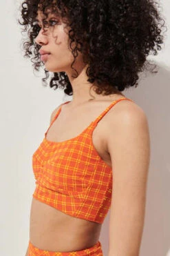 Rachel ComeyLabora Swim Top - Orange Plaid -Bliss Dream Style Rachel Comey Labora Swim Top Orange Plaid 20220728183024 2