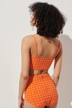 Rachel ComeyLabora Swim Top - Orange Plaid -Bliss Dream Style Rachel Comey Labora Swim Top Orange Plaid 20220728183025