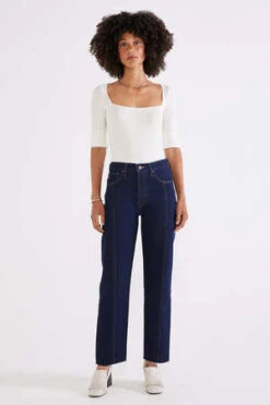 éticatica Tyler Seamed Crop - Night Swim